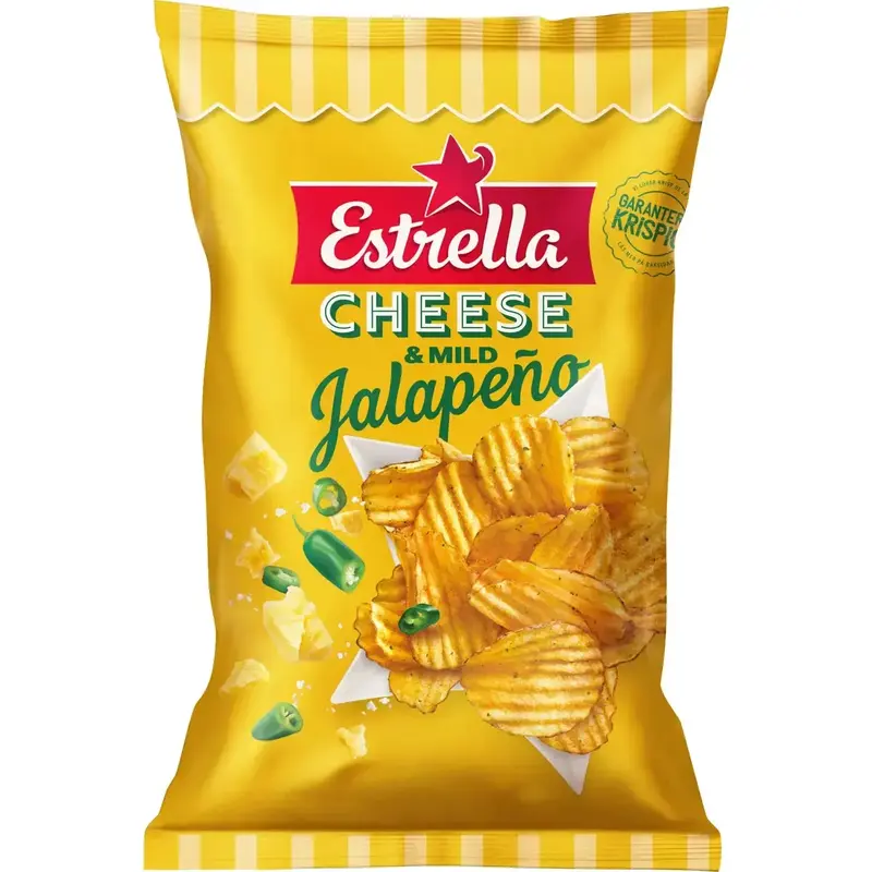 Estrella Potatischips Cheese & Jalapeño - Potato Chips  - 275g