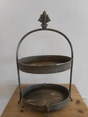 Etagere antic grau 2 Stöckig