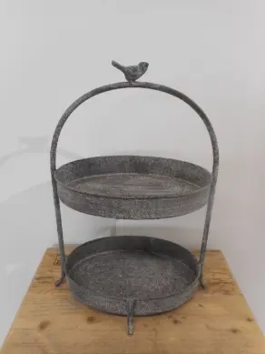 Etagere metall H 40cm m. Vogel