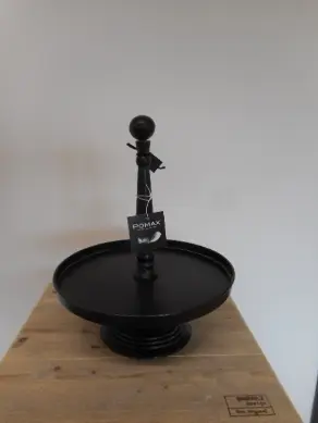 Etagere metall schwarz 1 stöckig Pomax