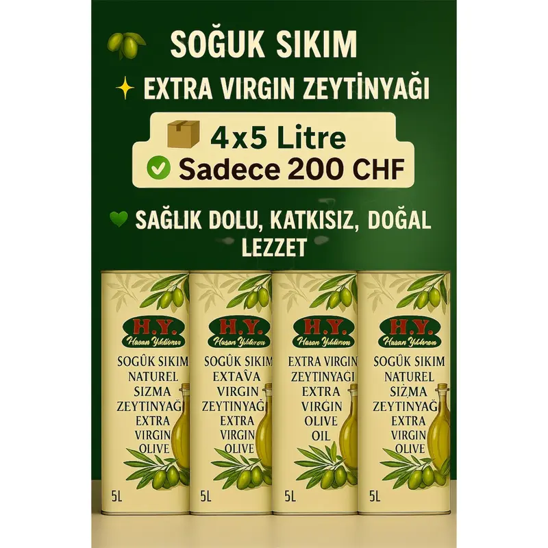 Extra Virgine Olivenöl 4x5lt - Natürliche und Kaltgepresste