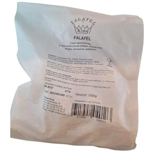 Falafel King Frozen Falafel Balls Vegan - 1 Kg