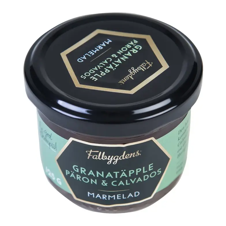 Falbygdens Granatäpple, Päron & Calvados Marmelad - Pomegrate, Pear and Calvados Marmelade 125 g