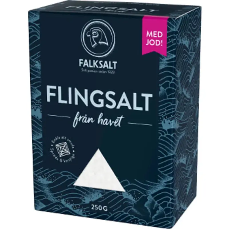 Falksalt Flingsalt från Havet med Jod - Seasalt flakes with iodinea 250g