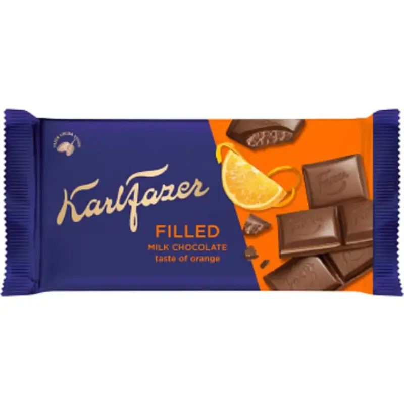 Fazer Chokladkaka Filled Orange - Chocolate cake Filled Orange - 121 g