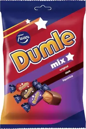 Fazer Dumle Mix - Soft Chocolate Covered Toffees Bag Mix 220 g