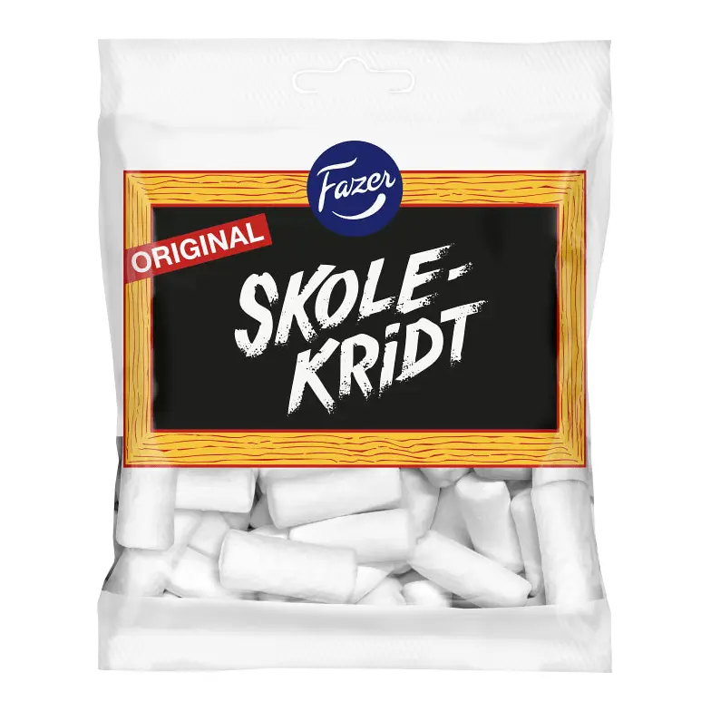 Fazer Skolekridt - Liquorice 140 g