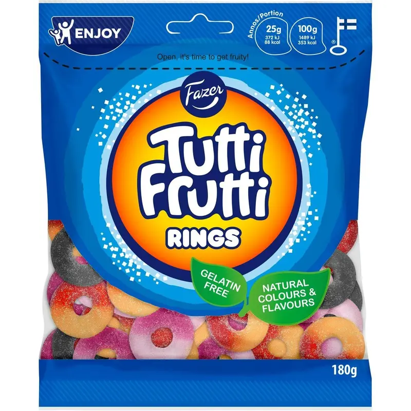 Fazer Tutti frutti Rings - Tutti Frutti Rings - 180g
