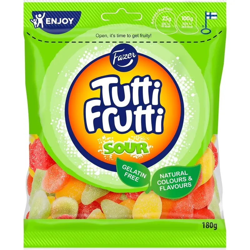 Fazer Tutti Frutti Sour - Tutti Frutti Sour - 180g