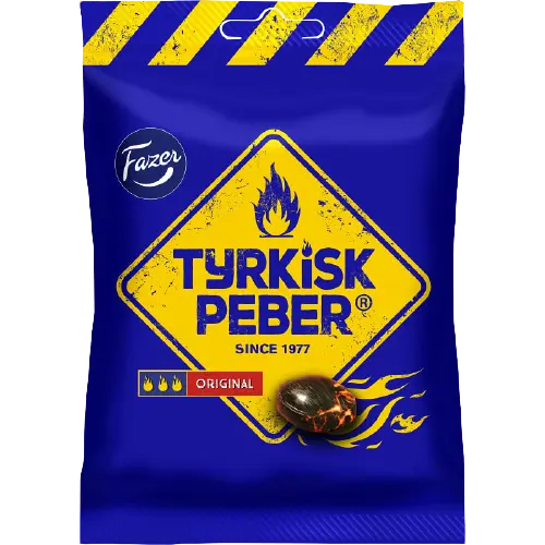 Fazer Tyrkisk Peppar Original - Hot Peppery Liquorice Candy 150g