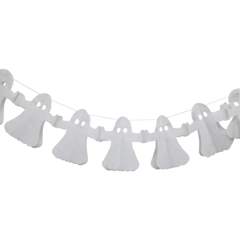 Festive Girlang Spöken Vit – White Ghost Garland - 3m