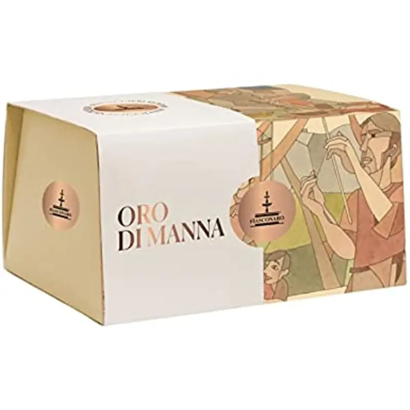 FIASCONARO ORO DI MANNA - Panettone mit Milchschokolade, Gianduja, Manna Creme & Cannoli di Manna - 1kg