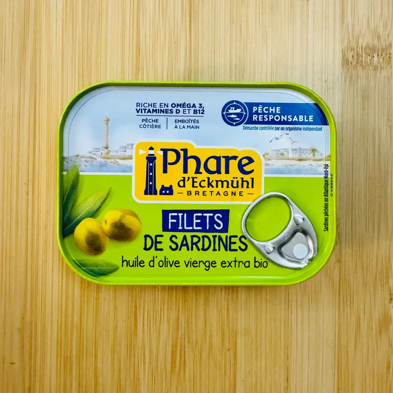 Filets de sardines huile d'olive vierge extra bio