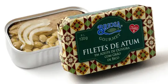 Filets de thon à l'huile d'olive et pois chiches
