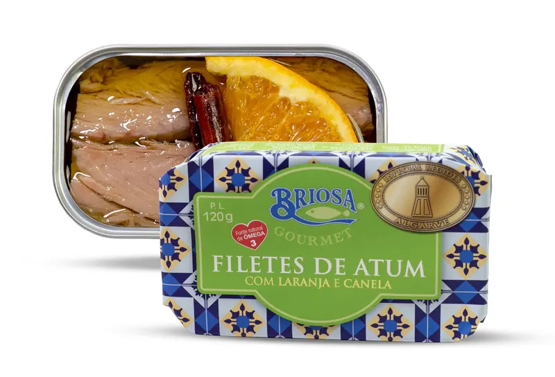 Filets de thon à l'huile d'olive, orange et cannelle