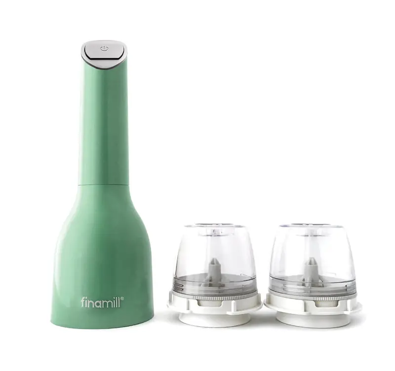 FinaMill – Pfeffermühle & Gewürzmühle in einem. 1 Mühle Salbei-Grün, 2 Pods