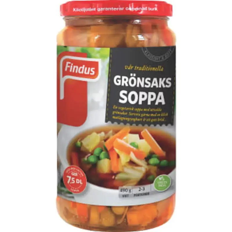 Findus Grönsakssoppa - Vegetable soup - 490g
