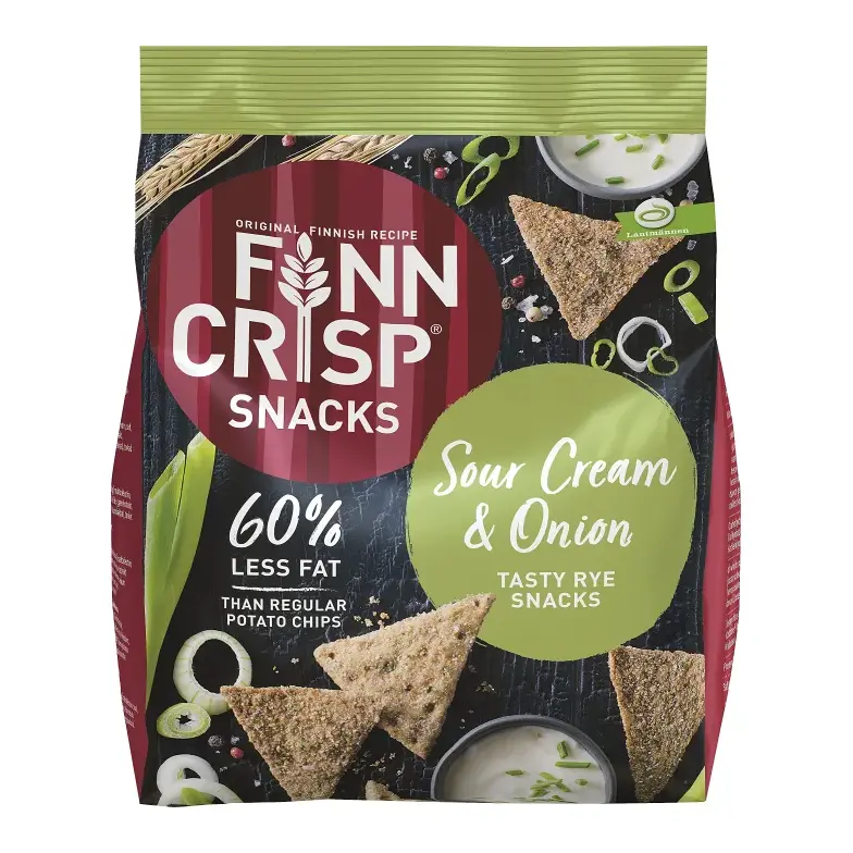 Finn Crisp rågsnacks sour cream & onion  - Rye snacks sour cream & onion 150g