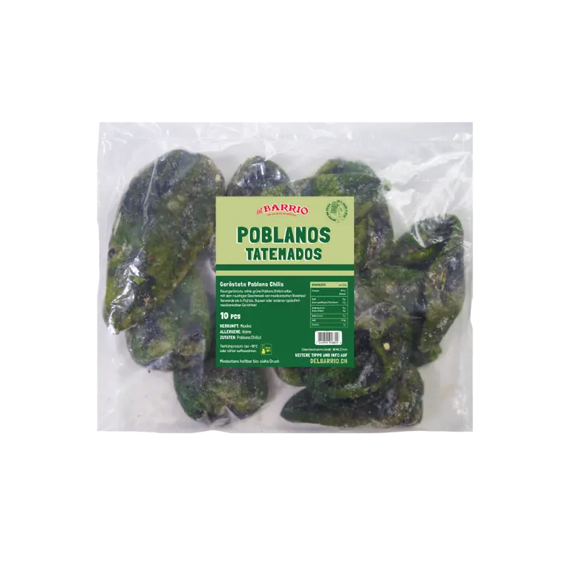 Fire-Roasted Poblanos Tatemados (Frozen)