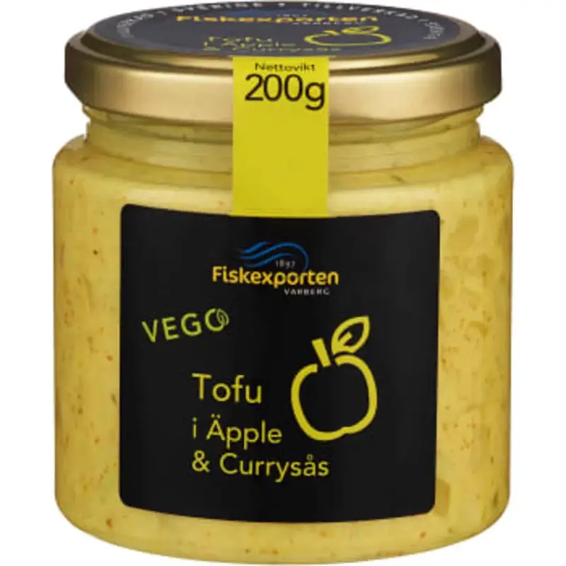 Fiskexportens Tofu i äpple & currysås - Tofu in apple & curry sauce - 200g