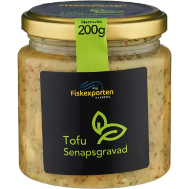 Fiskexportens Tofu Senapsgravad - Mustard coated tofu - 200g