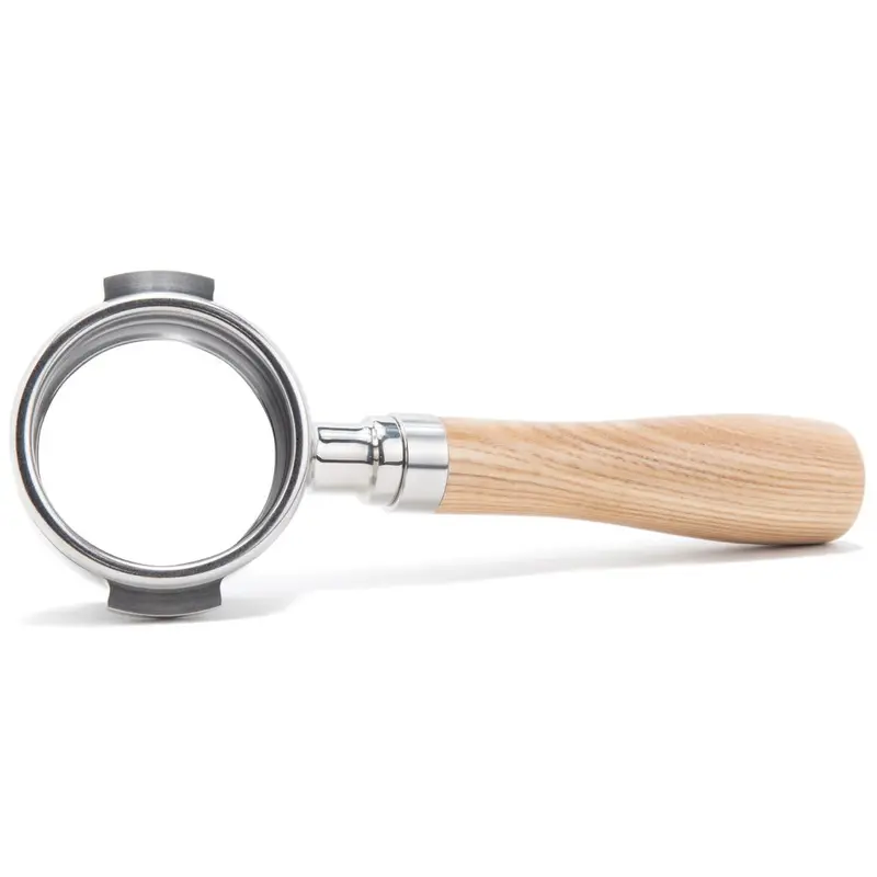 Flair 58 mm E61 Bodenlos Portafilter helles Holz