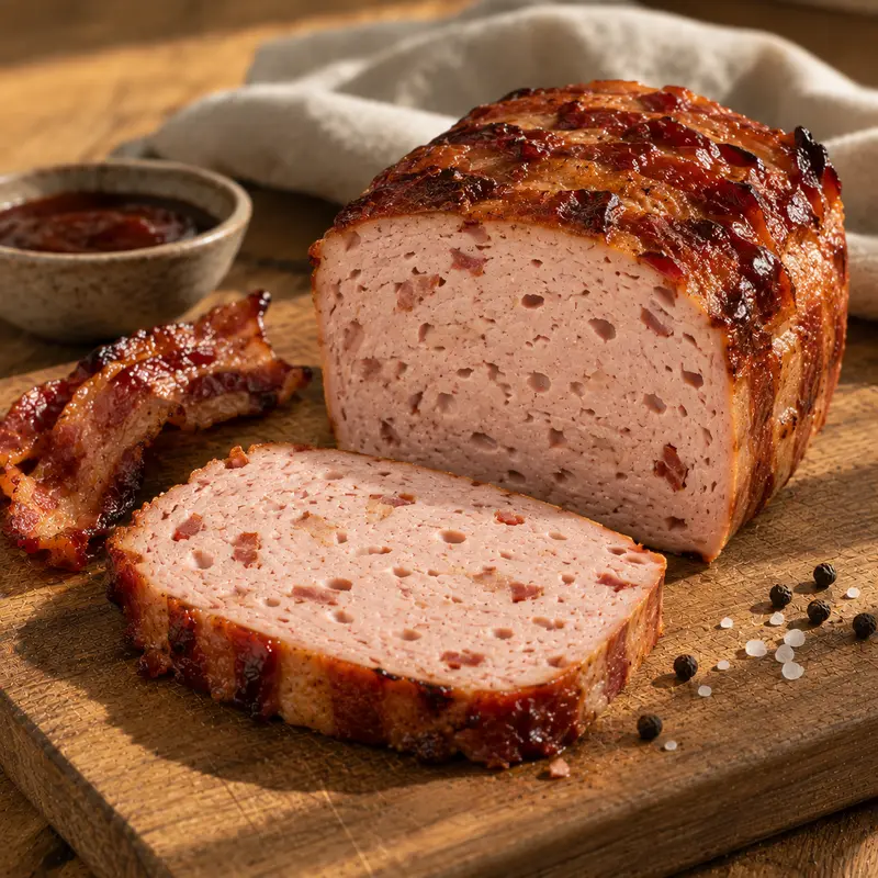 Fleischkäse BBQ Bacon - Hausgemacht