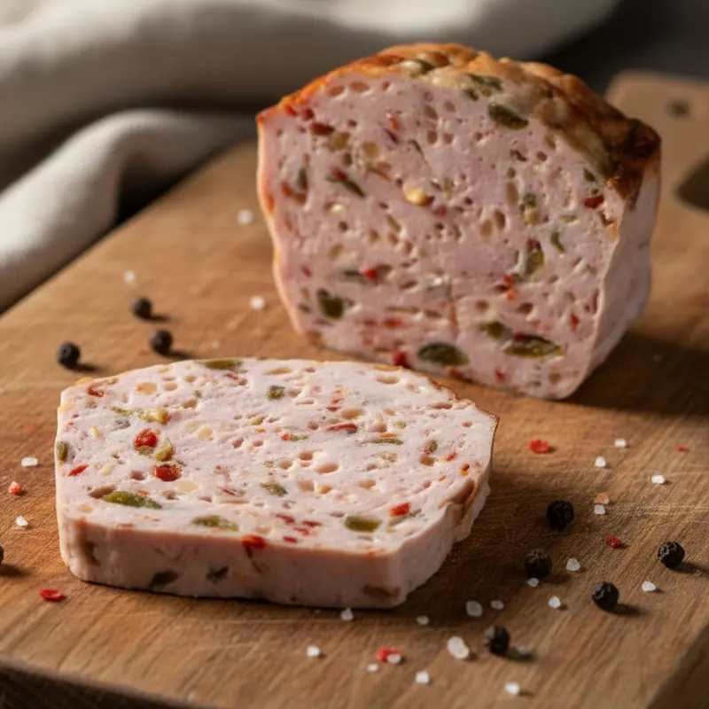 Fleischkäse Tschädar Tschalapenio - Hausgemacht