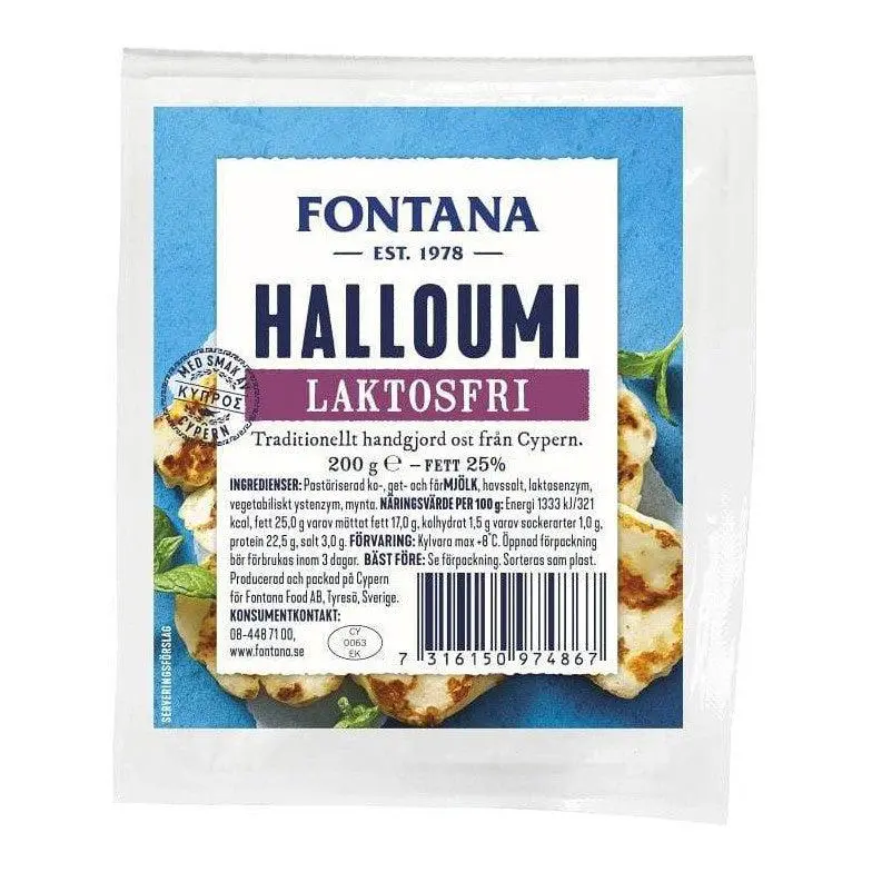 Fontana Halloumi Laktosfri - Halloumi Lactose-free 200g