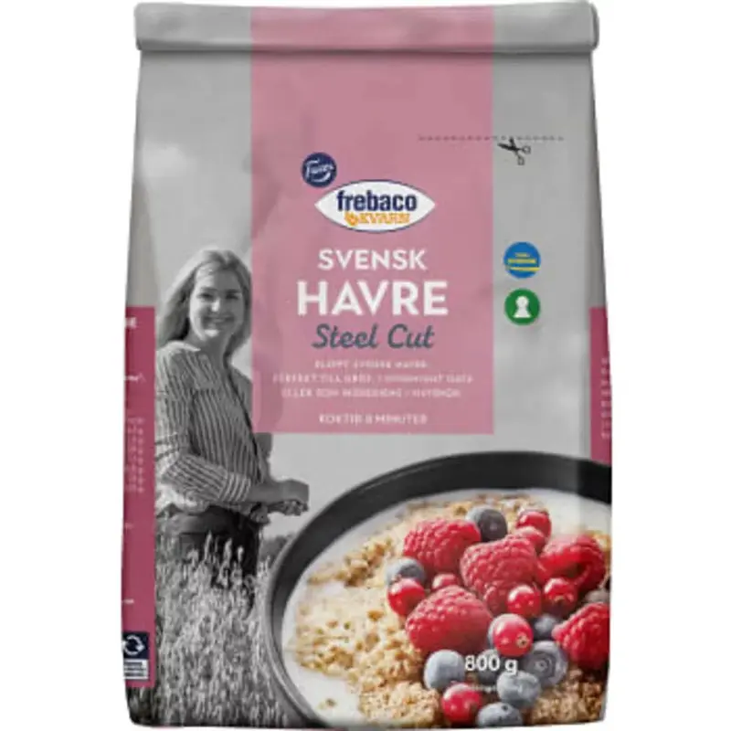 Frebaco Svensk Havre Steel Cut - Swedish Oats Steel Cut - 800g