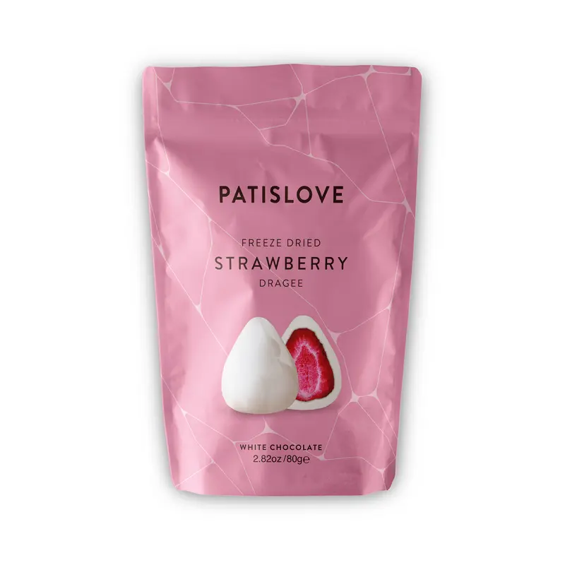 Freeze Dried White Chocolate Strawberry Dragee,80g