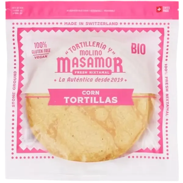 Fresh Corn Tortillas 14 cm Masamor - 500 g