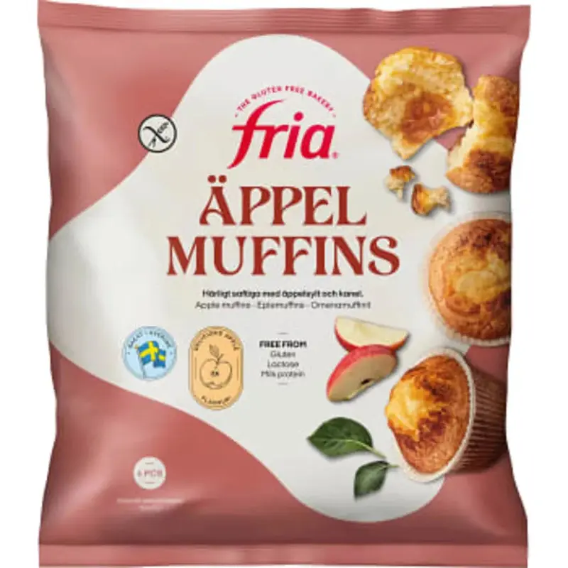 Fria Äpplemuffins Glutenfri Fryst - Apple Muffins Gluten Free Frozen - 200 g