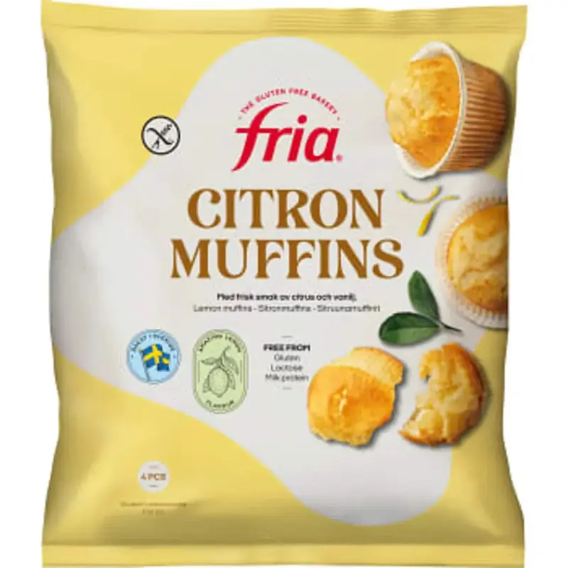 Fria Citronmuffins Glutenfria  - Lemon muffins Gluten-free 4-p - 210g