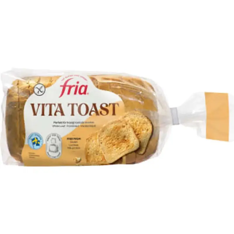 Fria Formbröd Vita Toast Glutenfri Fryst - Flatbread White Toast Frozen - 500 g