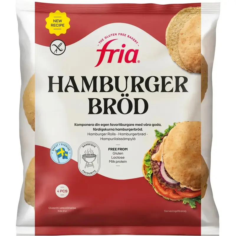 Fria Hamburgerbröd Glutenfritt - Hamburger Bread Gluten Free 280g