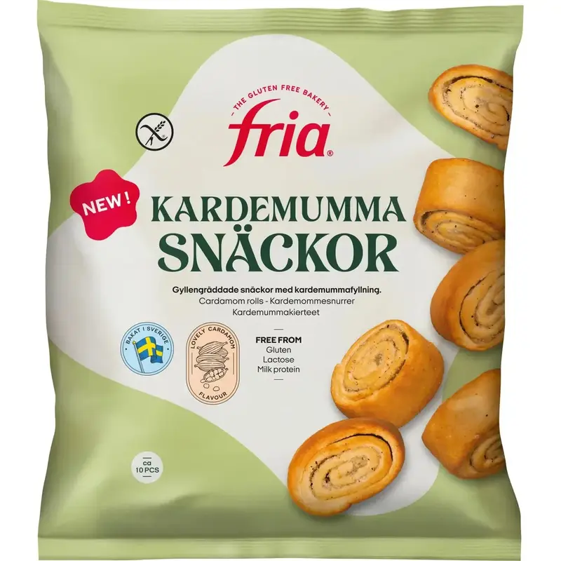 Fria Kardemummasnäckor Glutenfritt - Frozen Cardamom Shells Gluten Free 280g