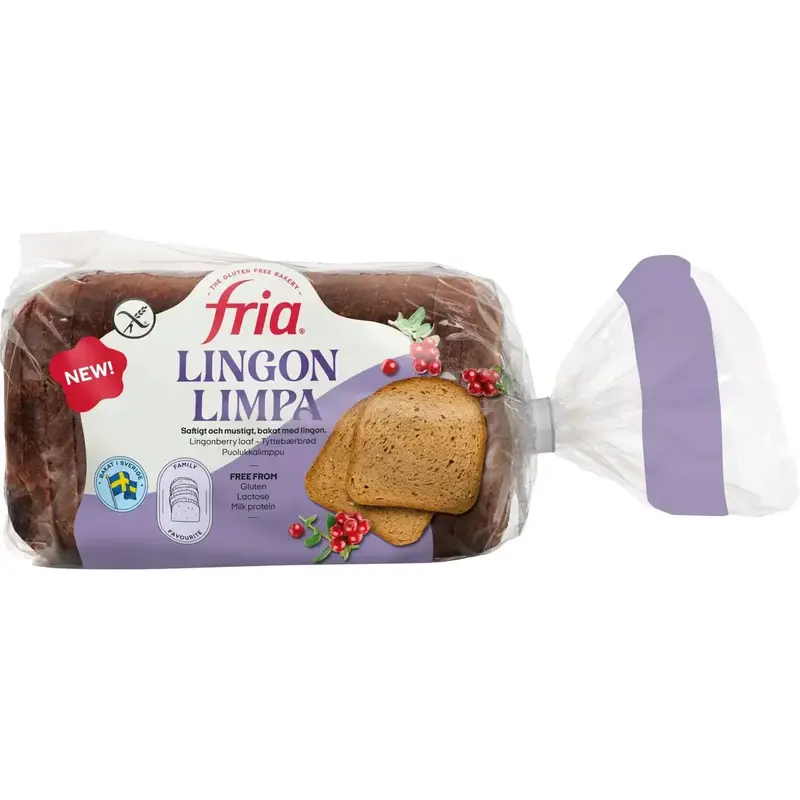 Fria Lingonlimpa Glutenfri - Lingonberry Loaf Gluten Free 500g