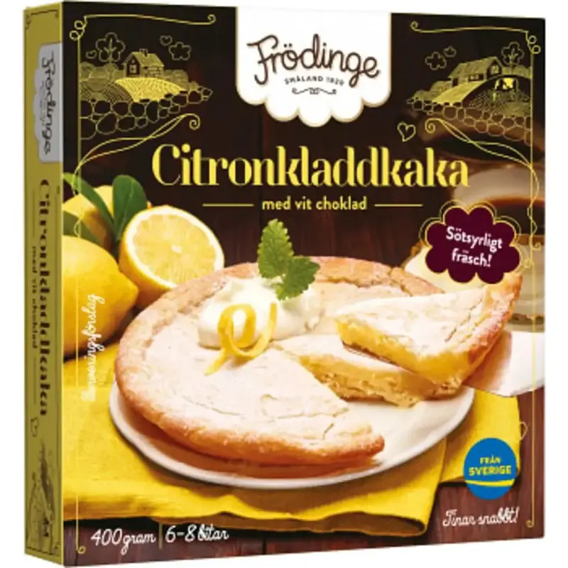 Frödinge Citronkladdkaka Fryst - Lemon cake, Frozen - 400 g