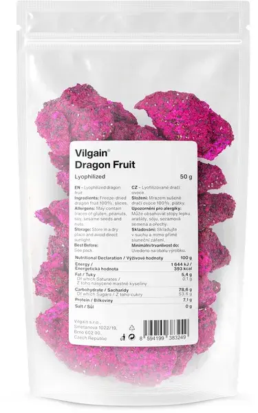 Gefriergetrocknete Drachenfrucht – schonend gefriergetrocknet, ohne Zuckerzusatz 50g