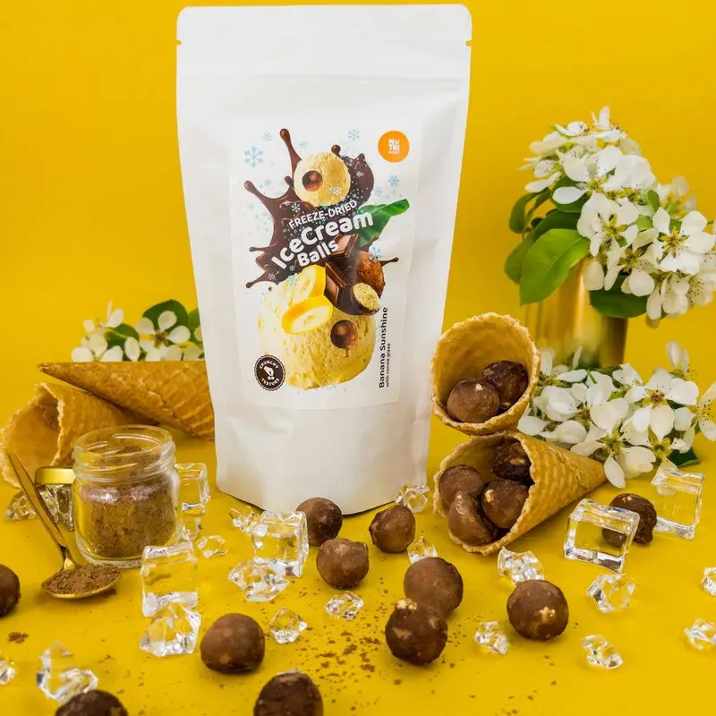 Gefriergetrocknete Eiscreme-Blasen Banane Sunshine 45g