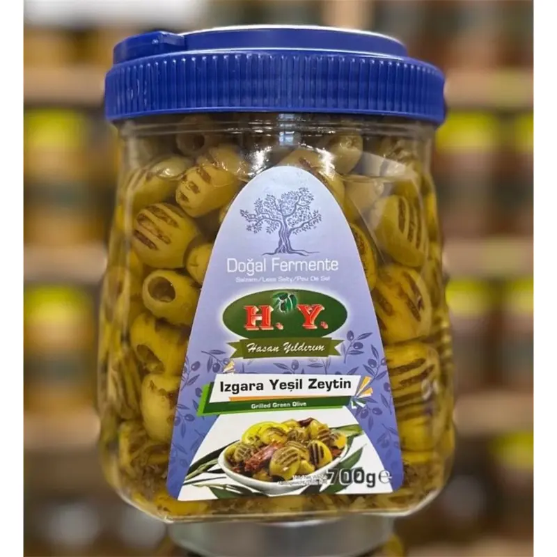 Gegrillte Grüne Oliven 700 g • Bursa Gemlik, Natürlich Fermentiert