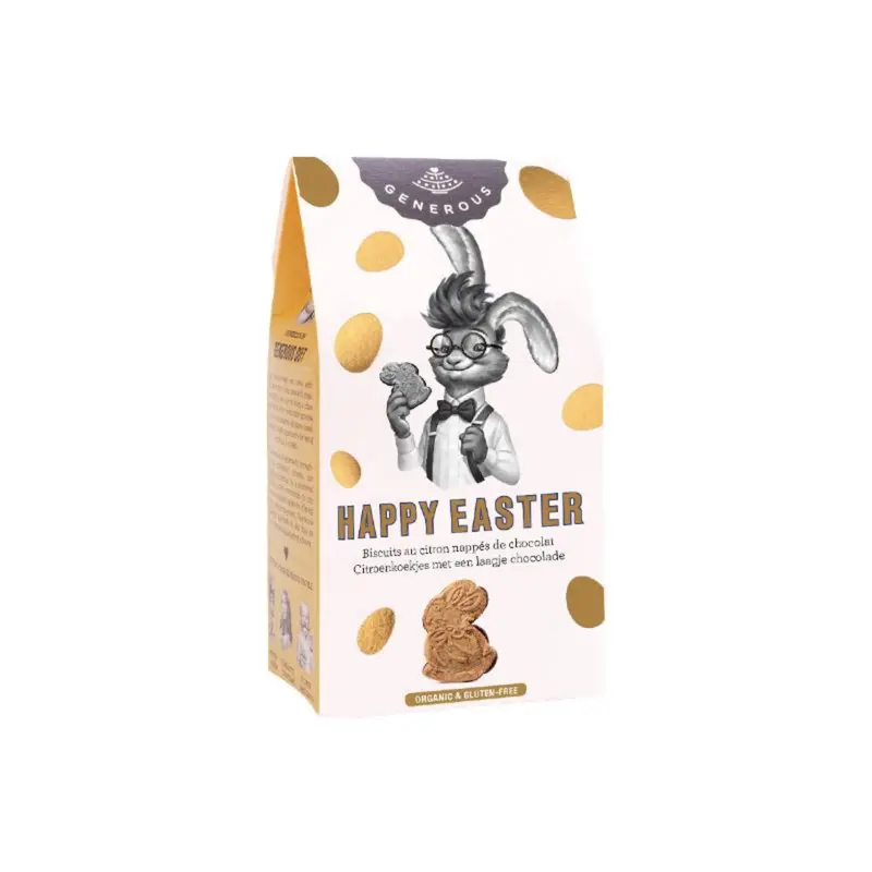 GENEROUS Bio Sablé Citron Osterhase mit Schokolade - 140g