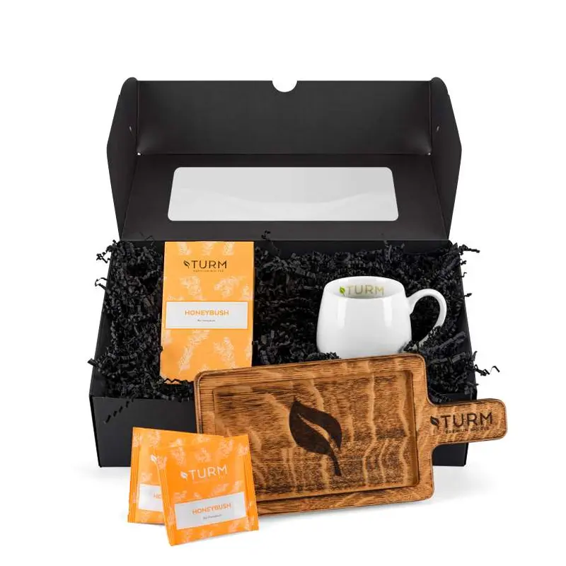 Geschenkbox Tee Genussset Deluxe mit Servierbrett