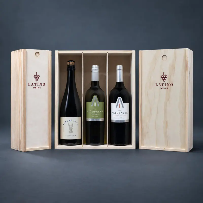 Geschenks-Holzkiste - 3er-Set