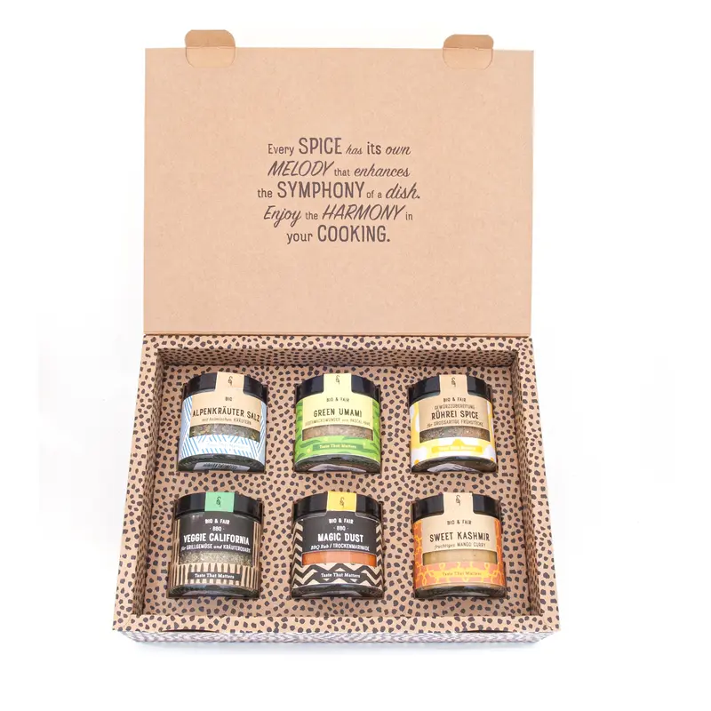 Geschenkset mit sechs Gewürzen von Soul Spice