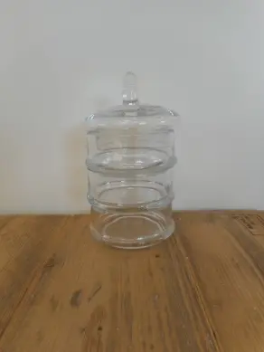 Glasdose dreistöckig H 15cm