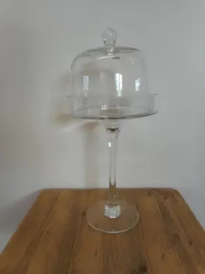 Glashaube auf Fuss H 23cm