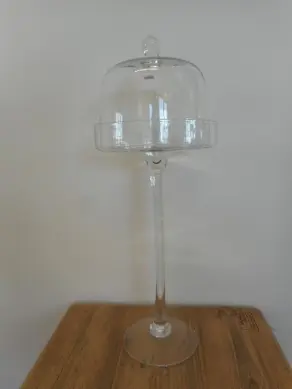 Glashaube auf Fuss H 40cm