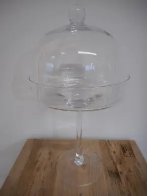 Glashaube auf Fuss H 45cm